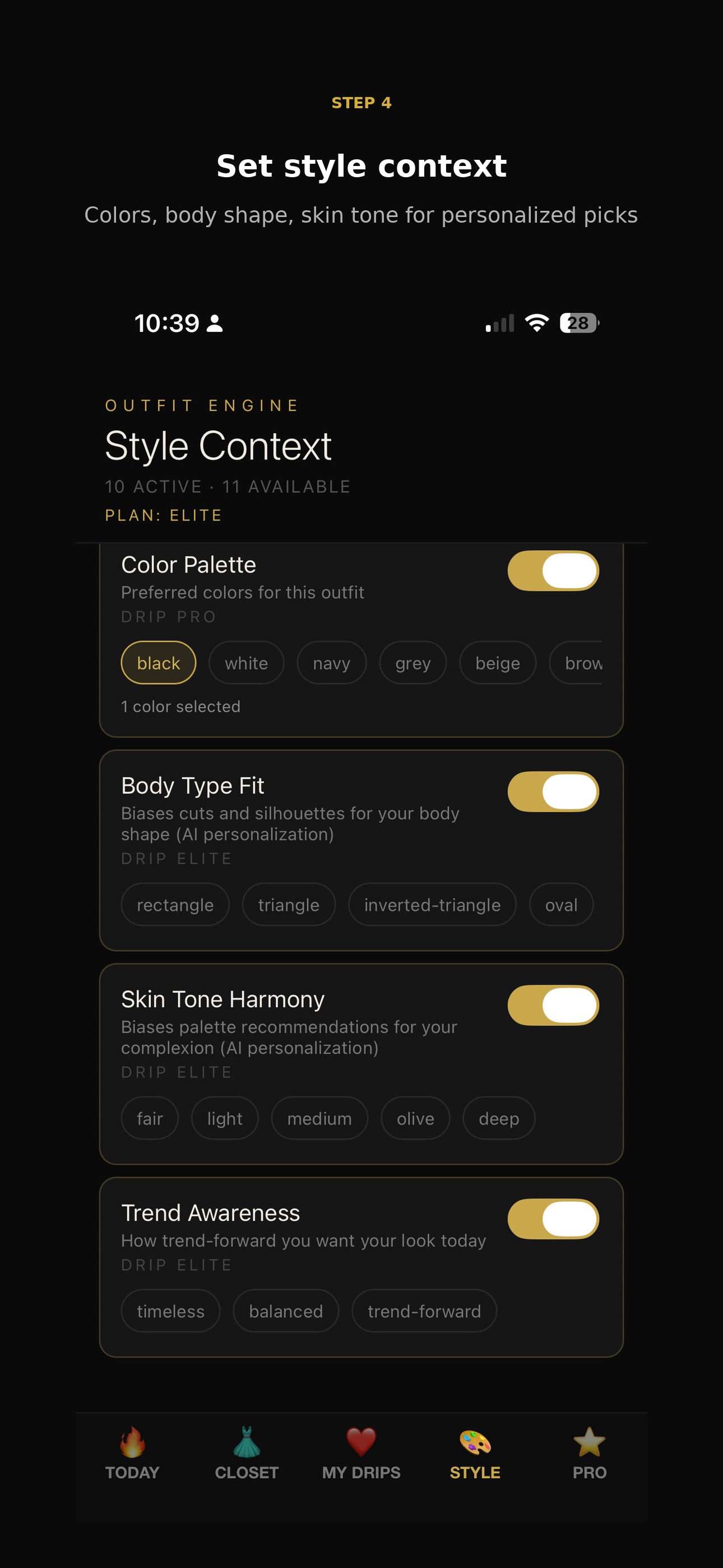 Set style context
